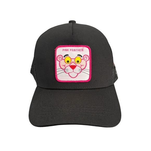 Gorra con visera color negro Pink Panther
