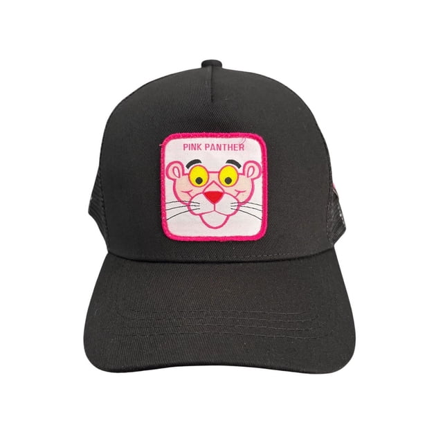 Gorra con visera color negro Pink Panther