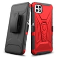 thumbnail image 4 of Compatible for Boost Celero 5G Case with Holster Belt Clip Hybrid Shockproof Protective Phone Cover with Kickstand - Red, 4 of 7