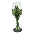 thumbnail image 5 of Bohemian Absinthe La Fee Verte Skull With Green Gem And Vine Stem Wine Goblet, 5 of 9