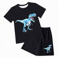 thumbnail image 6 of HCNTES Toddler Boys Clothes Little Boys Summer Outfits Cotton Short Sleeve Dinosaur T-Shirt and Shorts Set for Kids(Blue,5-6 Years), 6 of 6
