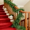 thumbnail image 3 of 6 Piece Soft Rubber Greenery Wreath Set Realistic Textured Ornament for Holiday Mantel Wall Home, 3 of 6