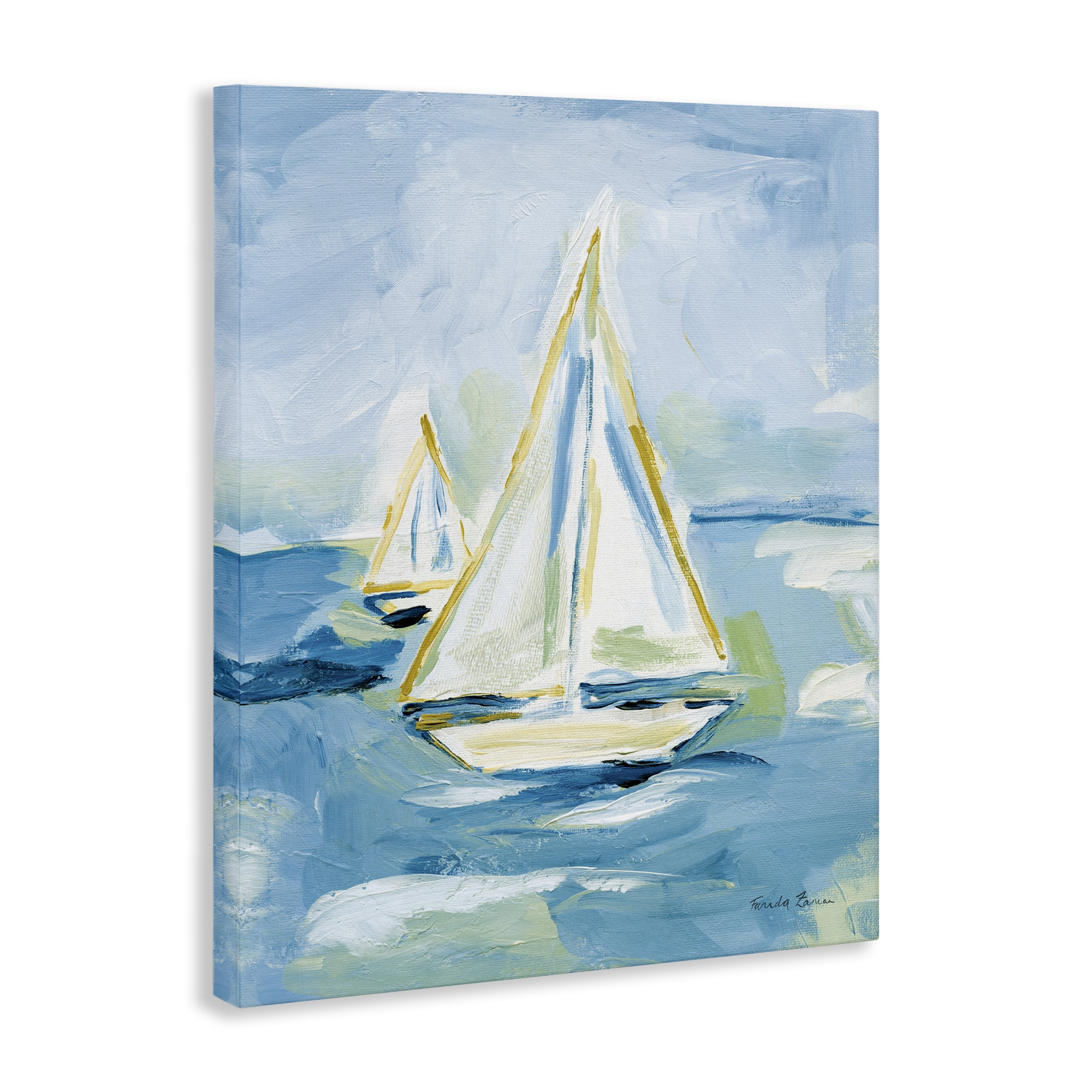 Stupell Industries Setting Sail on Sea Transportation Painting Wrapped Canvas Art Print Wall Art, 24 x 30