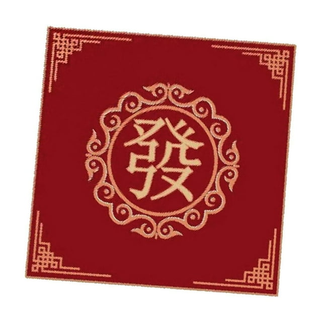 Tapis de Jeu de Mah-Jong, Housse de Table Professionnelle Antidérapante, Tapis de Jeu de Société, Nappe de Mah-Jong pour Rassemblement à la Maison, Rouge A