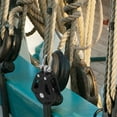 thumbnail image 4 of FRCOLOR Nylon and Stainless Steel Double Pulley Block with Swivel Bearing for Marine Use Black 2 Pieces, 4 of 8