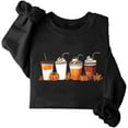 thumbnail image 4 of successthop Thanksgiving Sweatshirt for Women Pumpkin FLeece Oversized Crewneck Long Sleeve Sweaters Pullover Print Top, 4 of 4