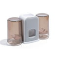 thumbnail image 2 of mtvxesu Toothbrush Holders, Couple Double Models Wash Set Mouthwash Cup Bathroom Toothbrush Toothpaste Shelf Travel Toothbrush Holder, 2 of 7