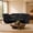 Black, variant on Sectional Reclining Sofa, 5-Seats Microfabric Manual Sectional Couches with Cup Holders for Living Room, Small Recline Sofa Living room Furniture Sets