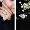 thumbnail image 3 of Rosec Jewels - Lab Grown Diamond Oval Engagement Ring 2 Carat - Big Diamond Celtic Knot Ring (EF-VS Quality), 18K White Gold, US 7.50, 3 of 8