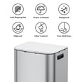 thumbnail image 6 of KSSKSS 16 Gallon/60L Large Stainless Steel Trash Can with Soft-Close Lid,Heavy Duty Hands-Free Commercial Step Trash Bin with Removable Inner Bucket, Pedal Garbage Can for Home Office and Kitchen, 6 of 8