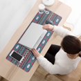thumbnail image 3 of Long Mouse Pads for Desk,Blue Geometric and Striped Pattern Desk Mats on Top Of Desks, Desk Mouse Pad Extra Large with 3mm Non-Slip Base and Stitched Edge for Gaming,Office,Work,Home 31.5"x11.8", 3 of 6