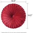 thumbnail image 6 of 2 PCS Pumpkin Pleated Round Throw Pillows for Chair Sofa Home Decor (Red), 6 of 11