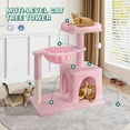 thumbnail image 6 of Einfach Small Cat Tree 29.5" Tower Condo with Sisal Scratcing Post Hammock Top Perch for Indoor Cats, Pink, 6 of 8