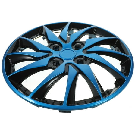 Niceauty Car Wheel Hubcap PP Blue Black Improved Design 1Set
