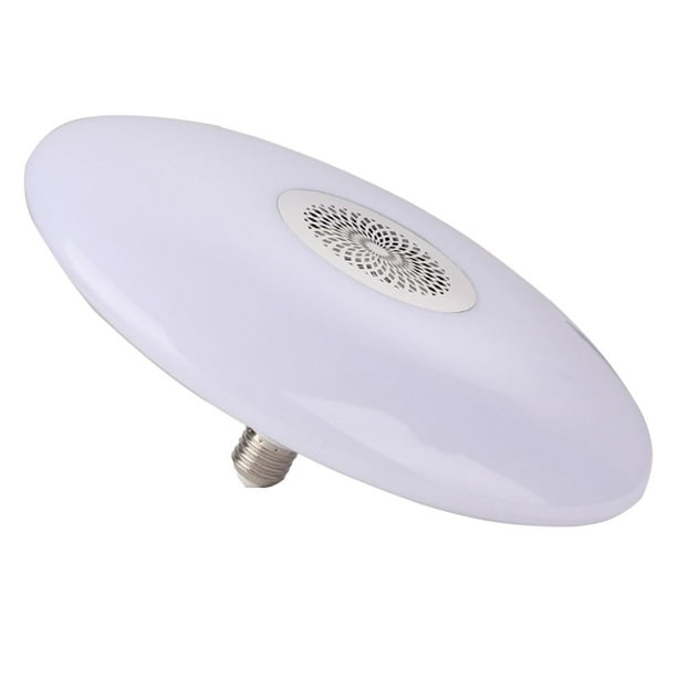Luz LED de válvula inteligente RGB para platillo volador (con control remoto) Multicolor (con ) Lámpara de reproducción de música Bluetooth E27 - S S SM SunniMix Bombilla de luz inteligente