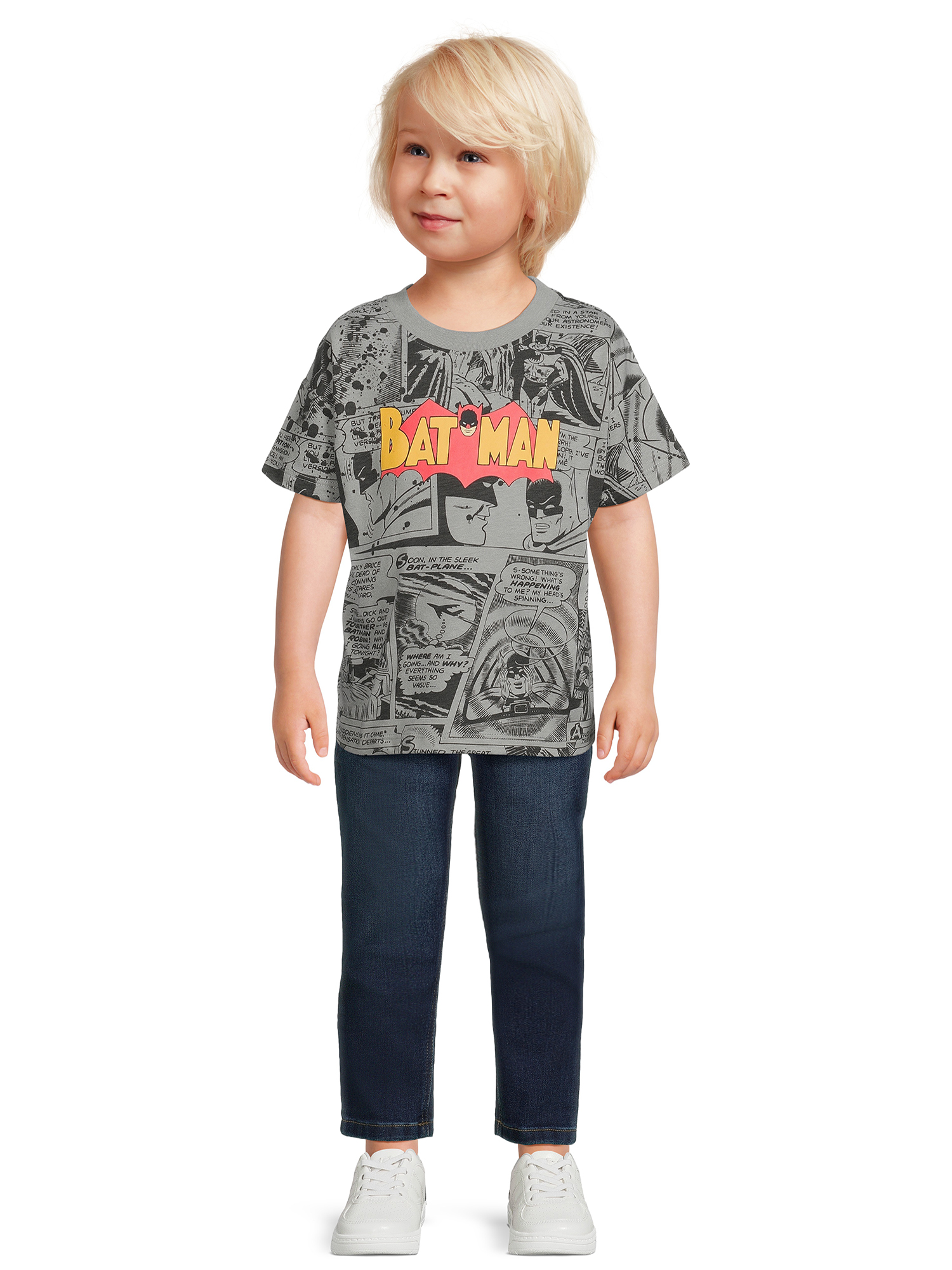 Batman Toddler Boys Comic Short Sleeve Crewneck T-Shirt, Sizes 12M-5T - image 5 of 7