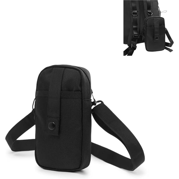 Sunyuer Water Resistant Mini Tactical Phone Crossbody Bag, Detachable Adjustable Strap Small Sling Pouch, Waist Pack for Hiking Travel Daily Carry, Unisex