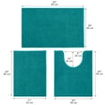 thumbnail image 7 of Selbst 3 Pieces Bathroom Rugs Set, Non-Slip Chenille Bath Rug, Ultra Soft and Super Absorbent Bath Mat for Bathroom, Toilet and Tub, Teal, 7 of 7