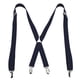 thumbnail image 1 of Tirantes para hombre de aproximadamente 1 x 41,3 pulgadas, antideslizantes, seguros, duraderos, de metal resistente, amplia aplicabilidad, tirantes para vestido para el trabajo, boda, azul marino, 1 of 5
