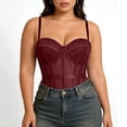 thumbnail image 4 of Warop Women's Fashion Boned Corset Top, Waist Shaping Slimming with Mesh Straps and Built-in Bra Pads, Shapewear for Outerwear and Daily Use, 4 of 9