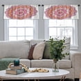 thumbnail image 4 of LALILO Kitchen Curtain Valance Arabic Mandala Ornamental Round Rod Pocket Window Curtain 52"x 18" Set of 2, 4 of 5