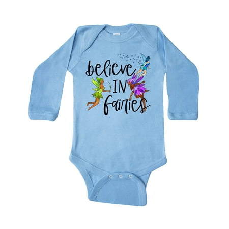 

Inktastic Believe in Fairies Gift Baby Boy or Baby Girl Long Sleeve Bodysuit