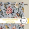 thumbnail image 6 of Vintage Spring Floral Kitchen Curtains Window Panels, Farmhouse Flowers Blue Vintage Insulated Window Treatment Curtain, Grommet Curtains for Bedroom/Living Room/Bathroom, 2 Piece 52"Wx63"L, 6 of 8