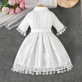 thumbnail image 4 of Girls' Dresses Fashion Crewneck Lace Princess Dresses Cute Half Sleeve Party Dress Kids Clothes Girls Size 2-8, 4 of 7