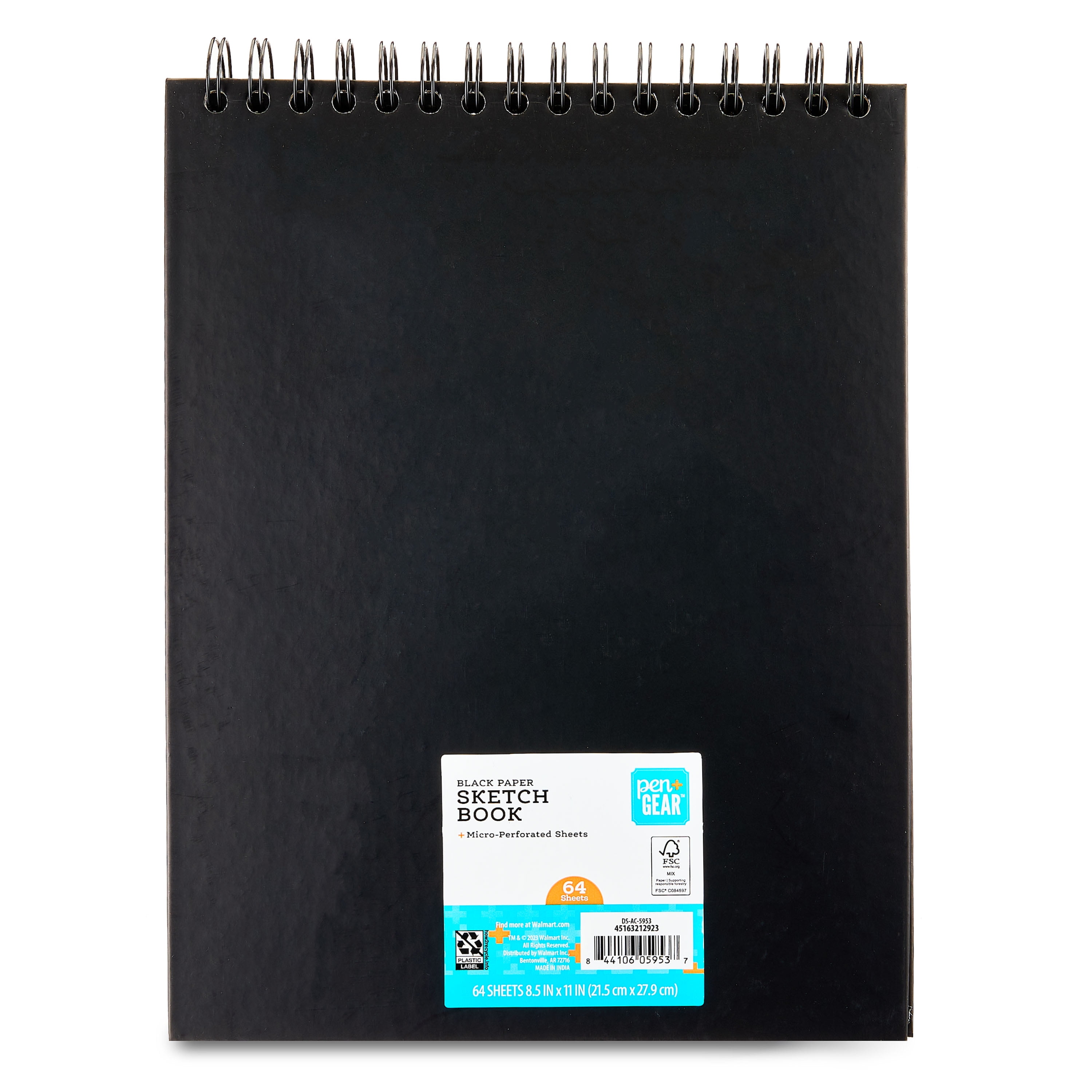PEN+GEAR - Brandclub - Pen+Gear Black Paper Sketch Book, 8.5