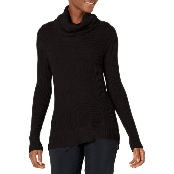 Mountain Khakis Women's Black Small Countryside Cowl Neck Ribbed Sweater