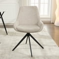 thumbnail image 4 of ALEAVIC Modern Desk Chair no Wheel, Swivel Side Chairs with Metal Legs, Gray, 4 of 8