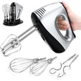 thumbnail image 1 of TEMOGU-Hand Mixer Electric, 5 Speed 600W Ultra Power Handheld Mixer with Touch Button, Turbo, Storage Case, 6 Stainless Steel Accessories, Kitchen Aid Mixer for Cake Cookie Egg Cream Dough (Silver), 1 of 4
