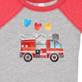 thumbnail image 4 of Inktastic Valentine's Day Fire Truck with Hearts Boys or Girls Baby Bodysuit, 4 of 5