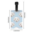 thumbnail image 4 of Luggage Tags for Suitcases, Labrador Retriever Dog Blue Leather Bag Luggage Tags ID Label Tags Privacy Protection Travel Bag Labels, 4 of 6