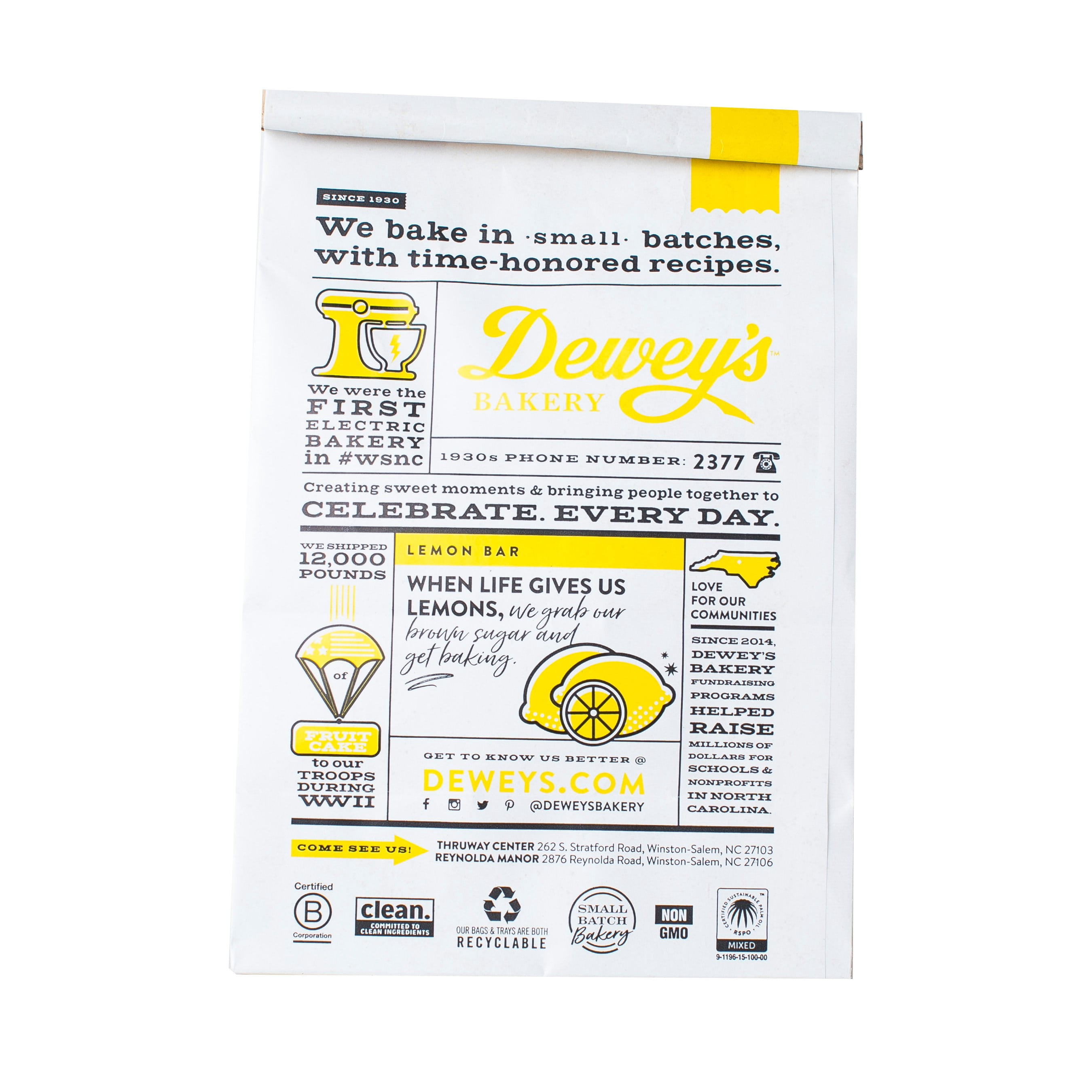 Dewey's Bakery Cookies, Soft Baked Lemon Cookies, 6 oz.
