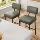 thumbnail image 2 of Yeshouse Juego de 2 taburetes de bar modernos de 66 cm, tapizados con respaldo y patas de metal, con asiento de piel sintética para isla de cocina y mostrador, 2 of 6