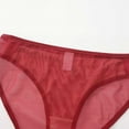 thumbnail image 5 of Women's Sheer Lace Underwear Panties Mesh Lightweight Valentine's Day Casual Underpants Briefs Womens Tummy Underwear Wine M, 5 of 9
