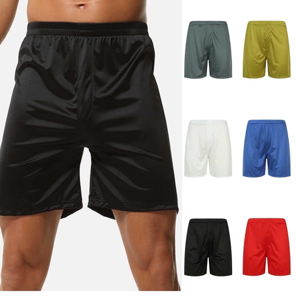 GuangCheng Men's Shorts Baggy Casual Pajama Pull On Soft Lightweight Quick Dry Elastic Waist Shorts,Black,Size S-2XL