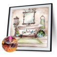 thumbnail image 4 of Kit de pintura de diamante de taladro redondo completo arte de dibujo de diamantes de imitación de bañera clásica, 4 of 9