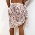 thumbnail image 7 of under $10 Charella Women's Fashion Printing Casual One Sheet Tie Beach Skirt Brown,One Size, 7 of 7
