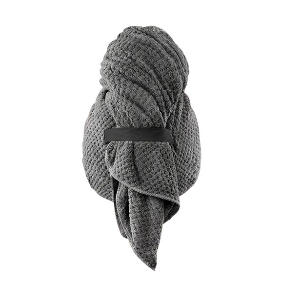 Jacenvly Bathroom Decor Microfiber Hair Towel Wrap Hair Drying Towel with Elastic Strap Fast Drying Hair Turbans Wet Hair Long Thick Curly Hair Super Soft Hair Wrap Towels Towel Set