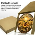 thumbnail image 2 of VOCOO 10" Sunflower Wall Clock - Silent Non Ticking Battery Operated Quartz Analog Round Wooden Clock, Pseudo-3D Design Golden Sunset Floral Farmhouse Home Decor for Living Room Bedroom Office, 2 of 8