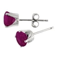 thumbnail image 2 of 5 mm Natural Round Ruby Stud Earrings Set in 14k White Gold, 2 of 4