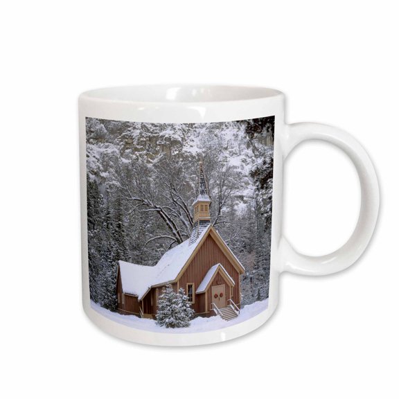 3drose, California, Yosemite Valley Chapel, Winter - Us05 Gre0004 - Gerry Reynolds, 11oz Mug