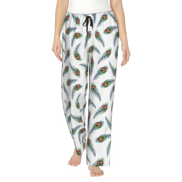 Balery Colorful Grass Pantalones de pijama para mujer, pijamas ultraligeros, pantalones de estar por casa-Medium