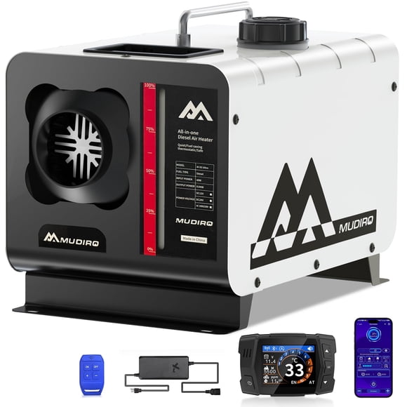 Calentador diésel MUDIRO M-5S Evo-H de 8 kW, 12 V/24 V/110 V, con protección contra emisiones de dió