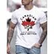 thumbnail image 1 of Men'S Summer Casual Crew Neck T-Shirt, Slight Stretch, Regular Fit, Printed Canadian Flag Design, Fashion Short Sleeve Tee for Adults, 1 of 7