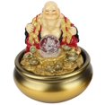 thumbnail image 1 of Tabletop Fountain, Resin Tabletop Waterfall, Small For Home Office 13037 Gold US Plug 110V, 1 of 8