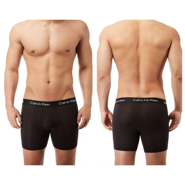 Calvin Klein Men's Underwear Body Modal Boxer Briefs 3 Pack,  Black/Black/Black, Small 