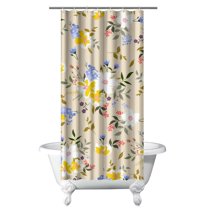 Waterproof Pioneer Shower Curtain 36x72 Inch Polyester Unique Colorful Floral Shower Curtain for Bathroom Hotel Home Decor with 7 Plastic Hooks